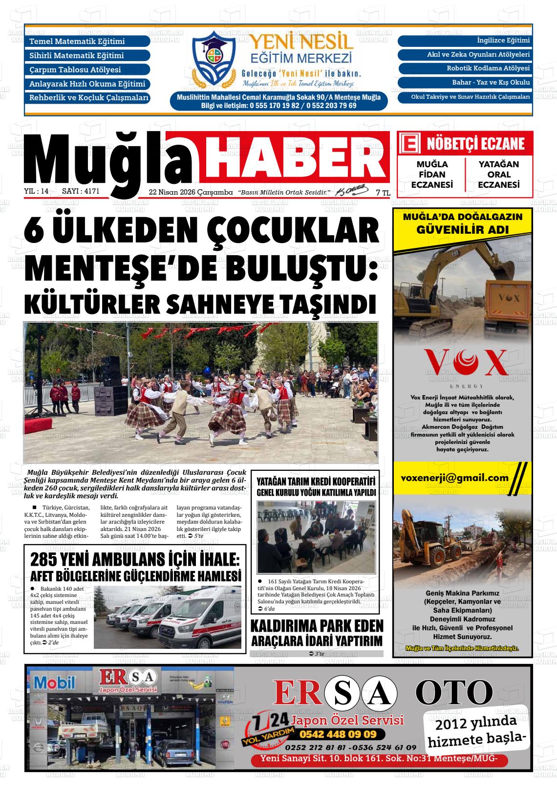 Mugla Haber 22.04.2026