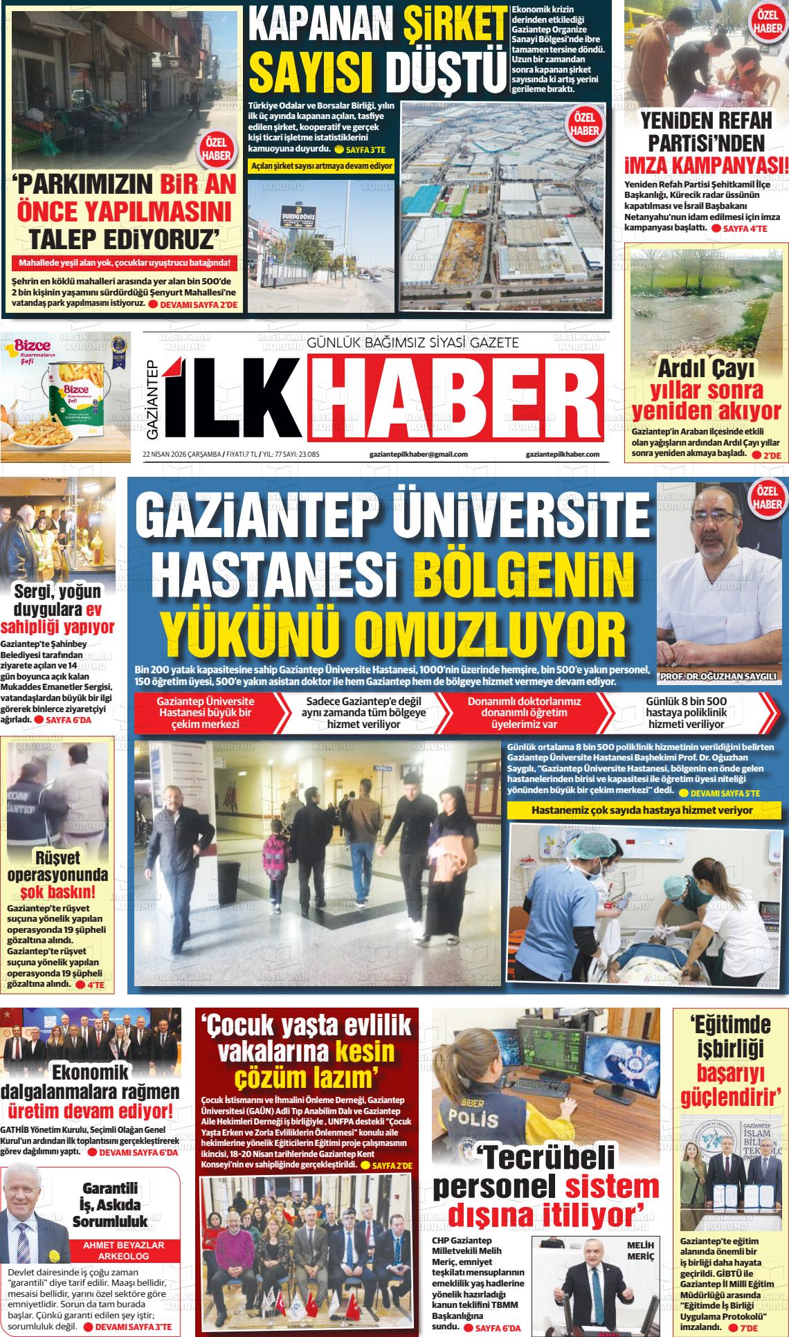 Sabah(gaziantep) 22.04.2026