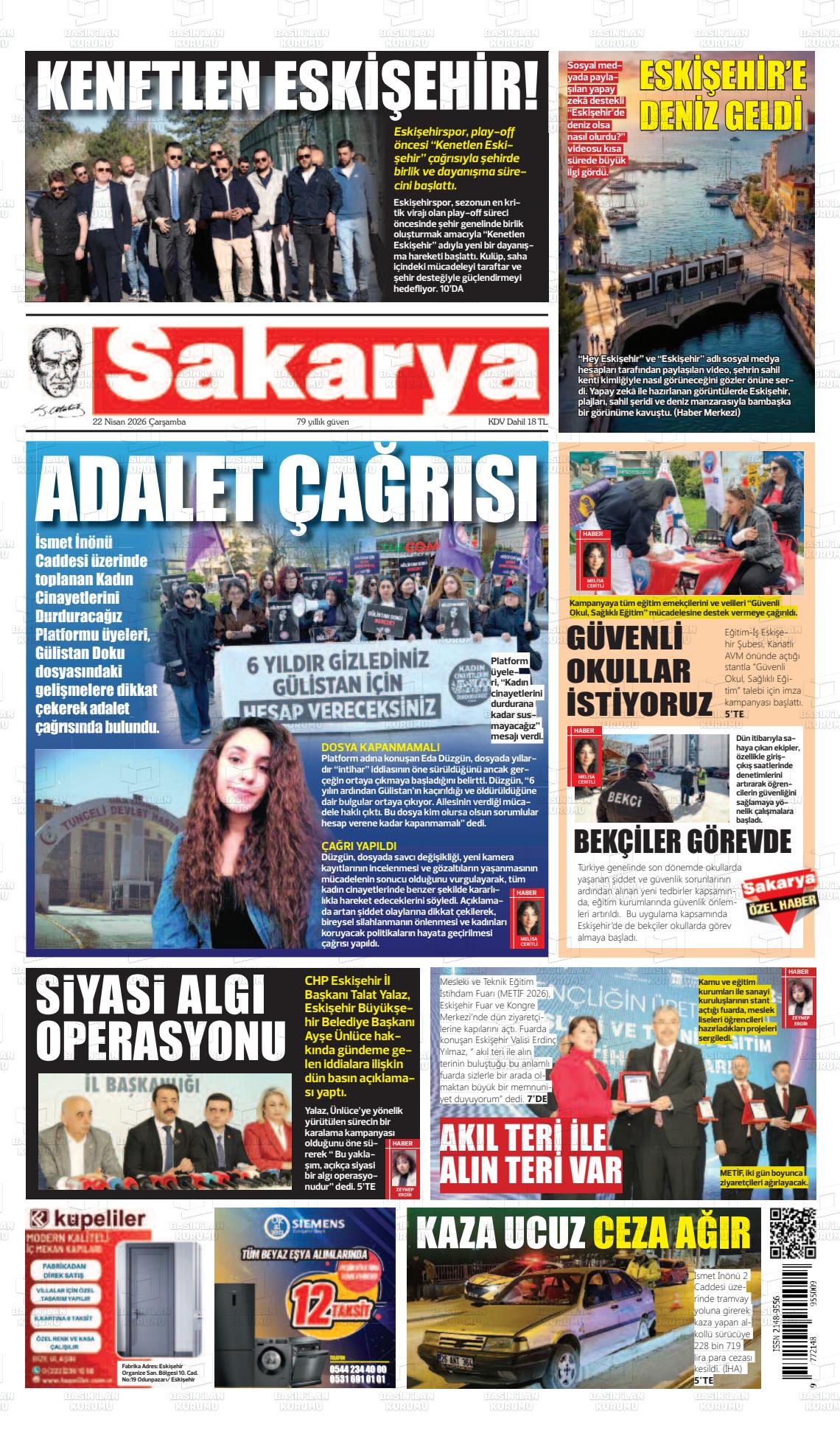 Eskisehir Sakarya 22.04.2026