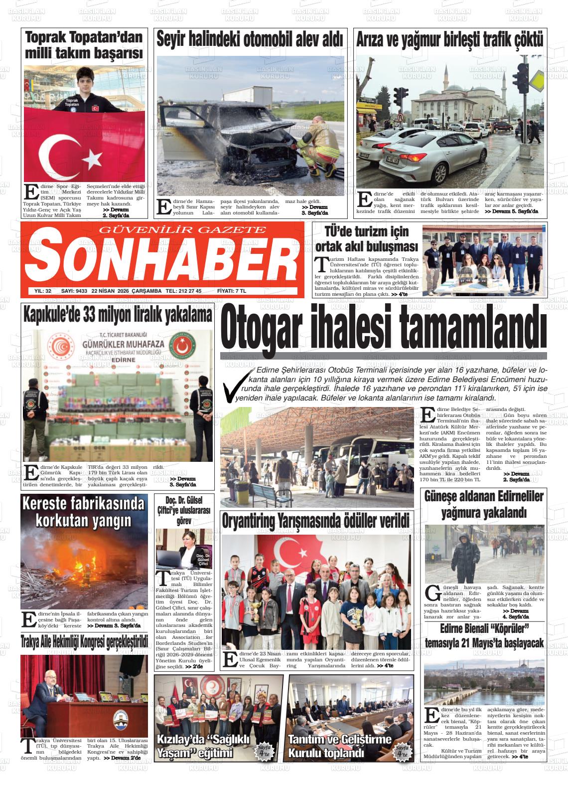 Eskisehir Sonhaber 22.04.2026