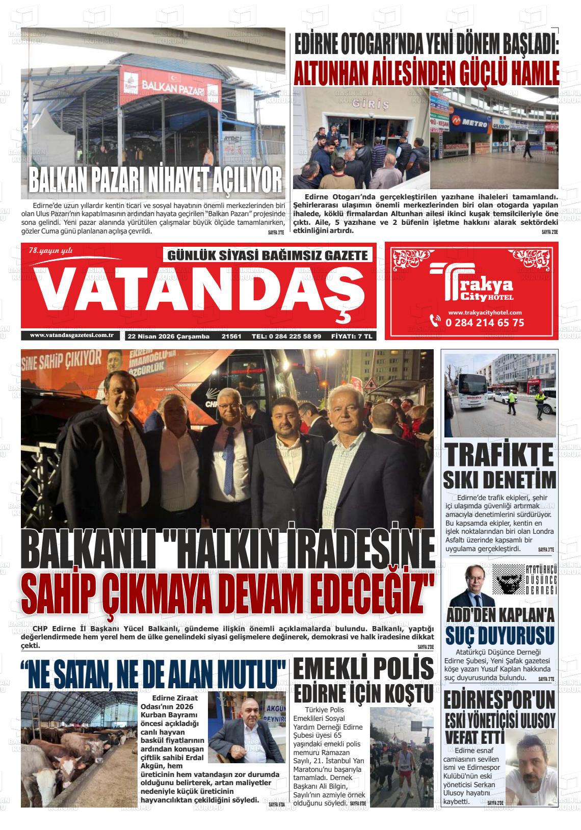 Edirne Vatandas 22.04.2026