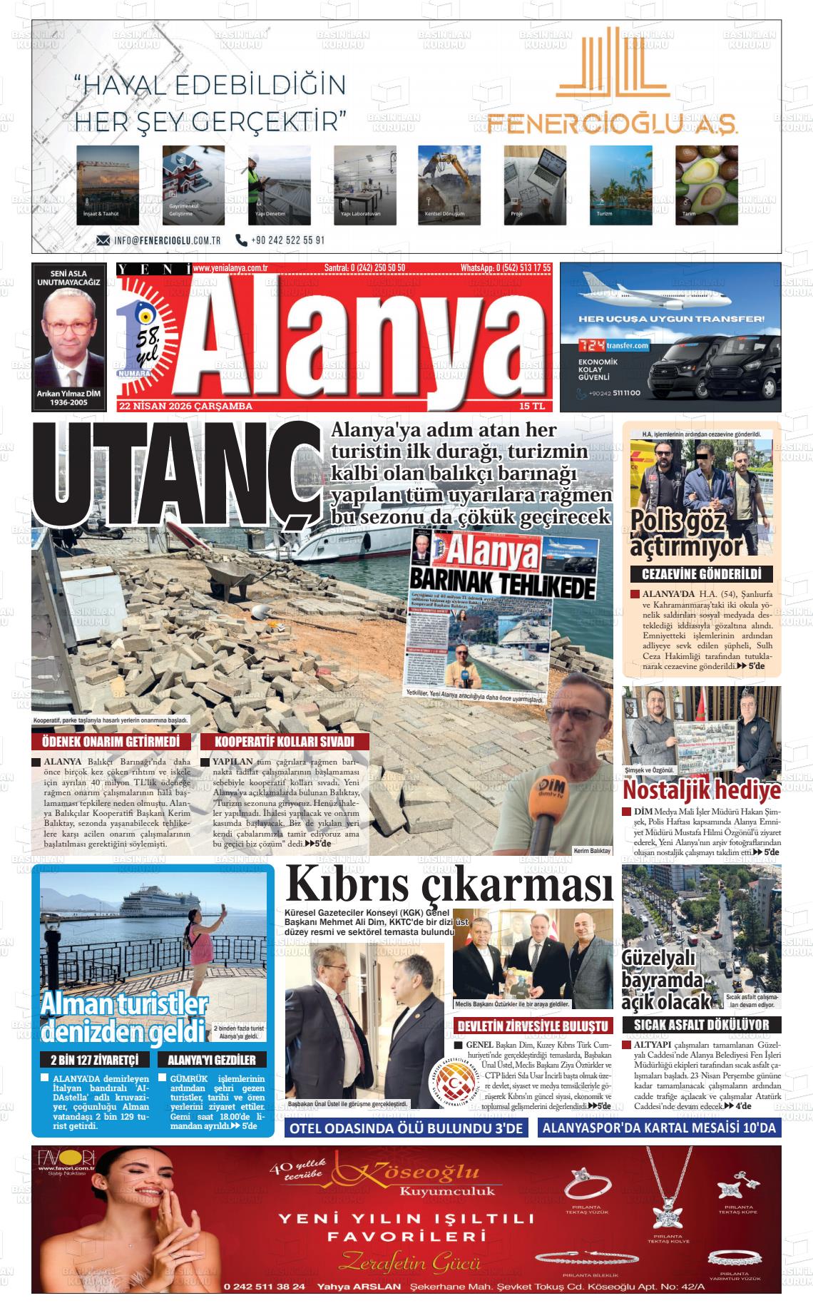 Antalya Yenialanya 22.04.2026