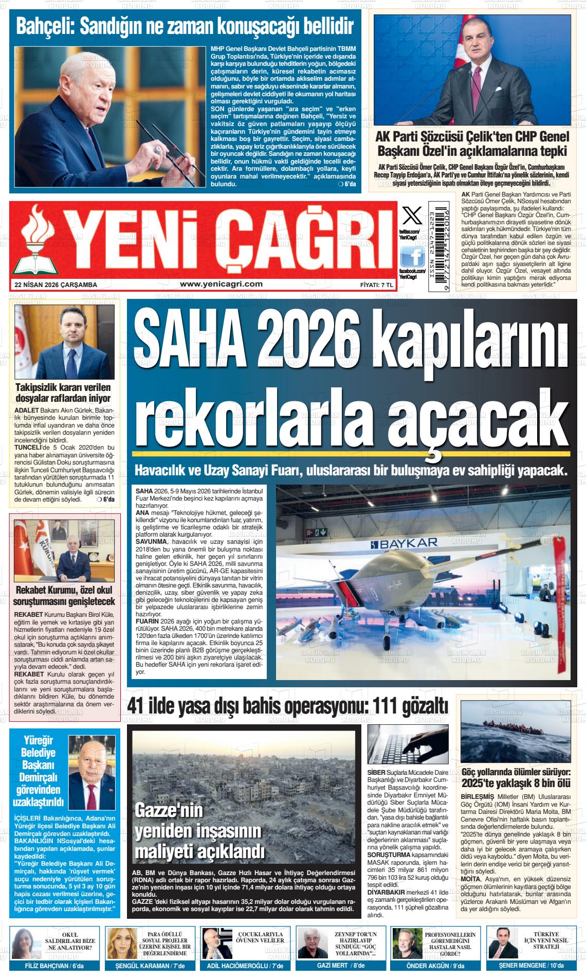 Istanbul Yenicagri 22.04.2026