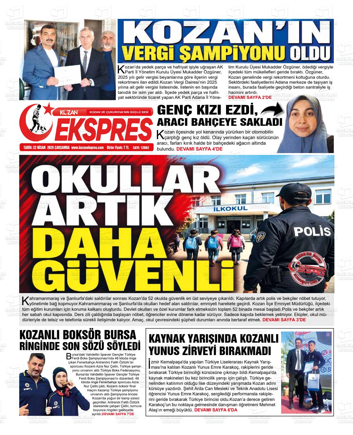 Adana Yenihursoz 22.04.2026