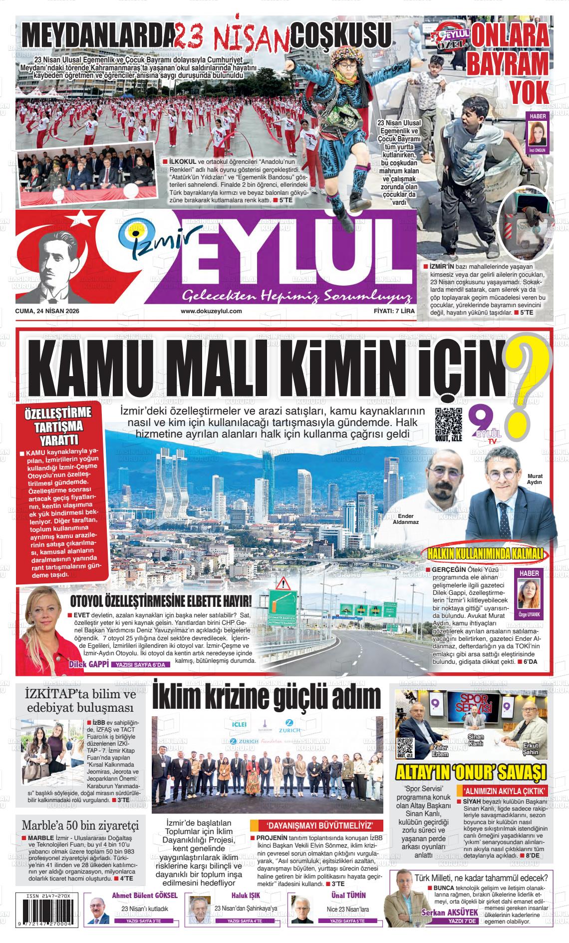 Izmir 9 Eylul 24.04.2026
