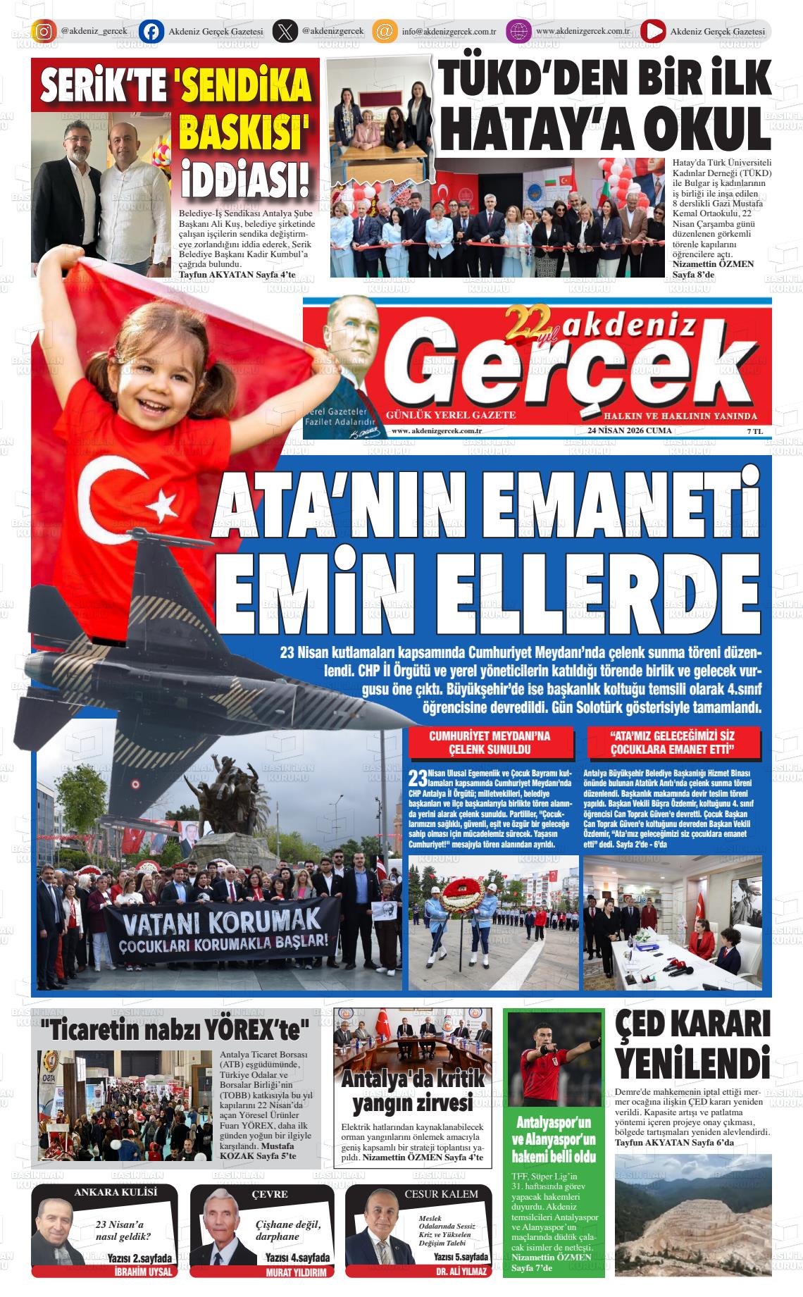 Antalya Akdenizgercek 24.04.2026