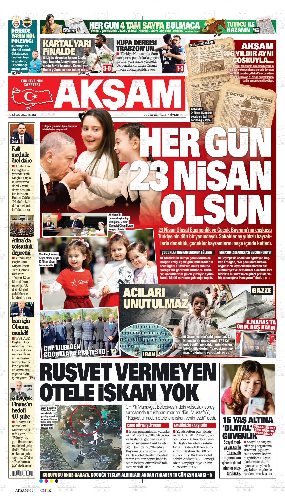 Akşam Gazetesi 24.04.2026