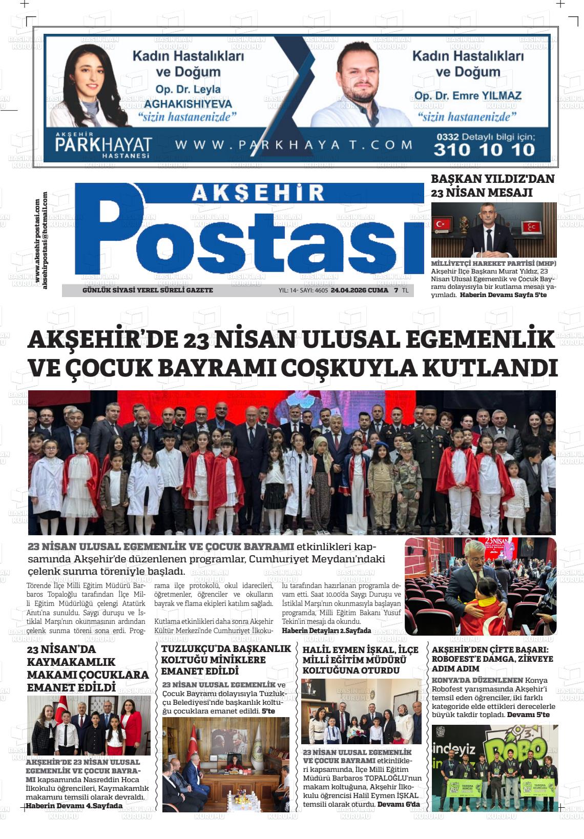 Konya Aksehirpostasi 24.04.2026