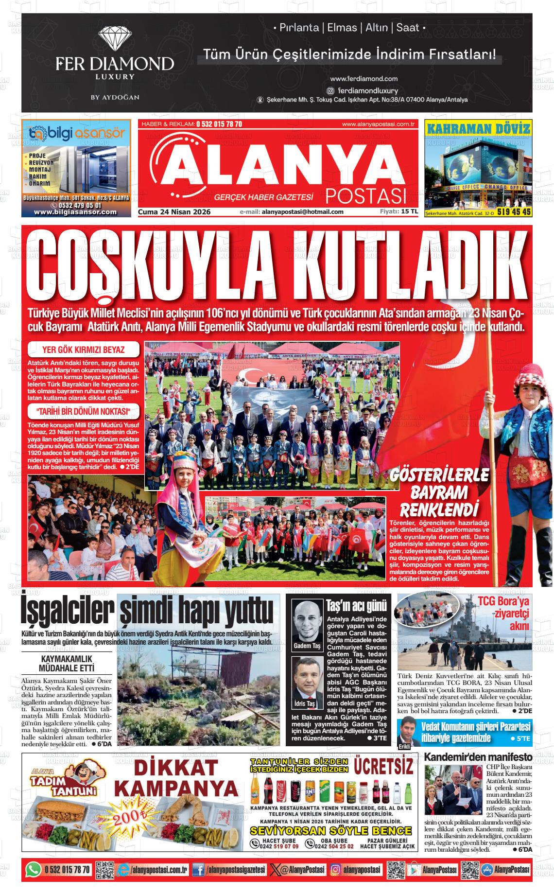 Antalya Alanyapostasi 24.04.2026