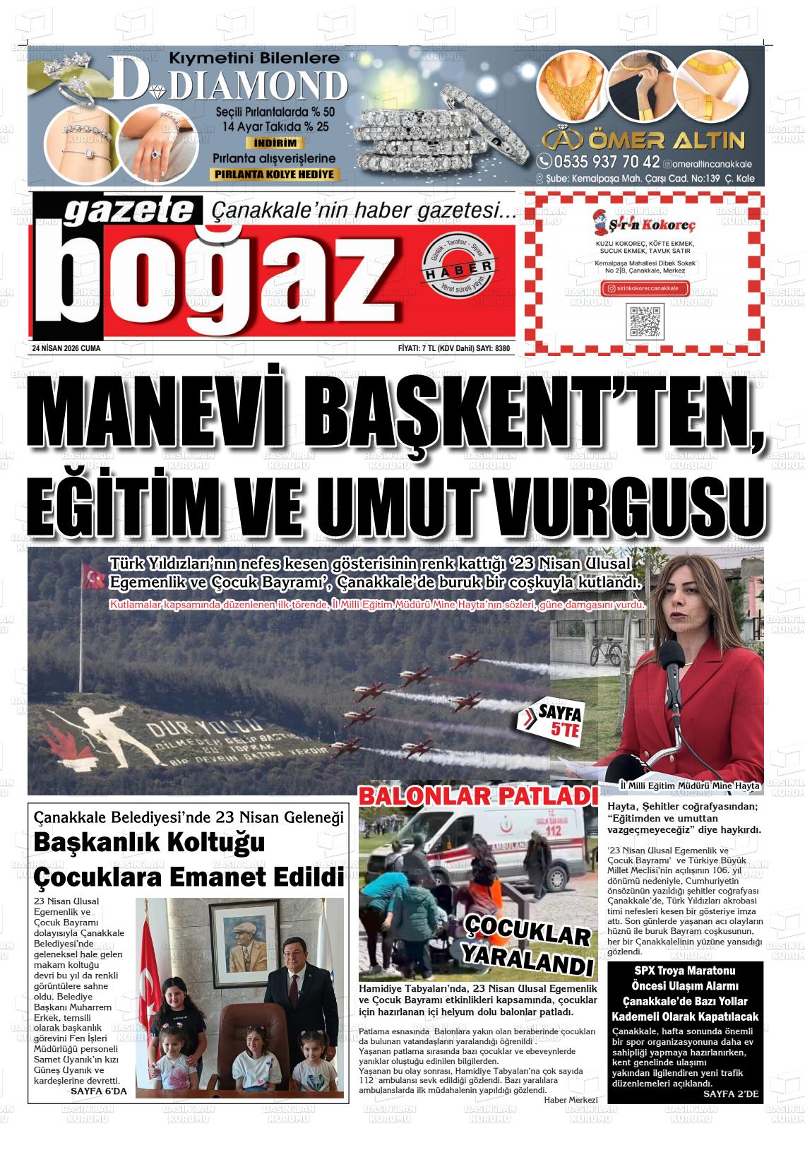 Canakkale Bogaz 24.04.2026