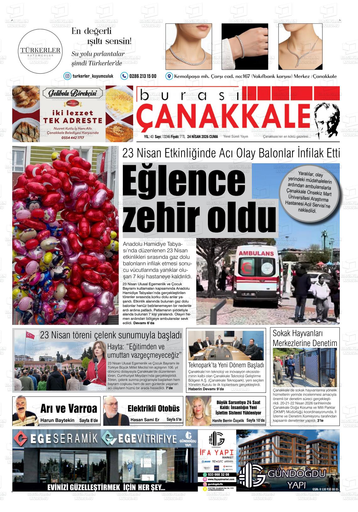 Canakkale Burasi 24.04.2026