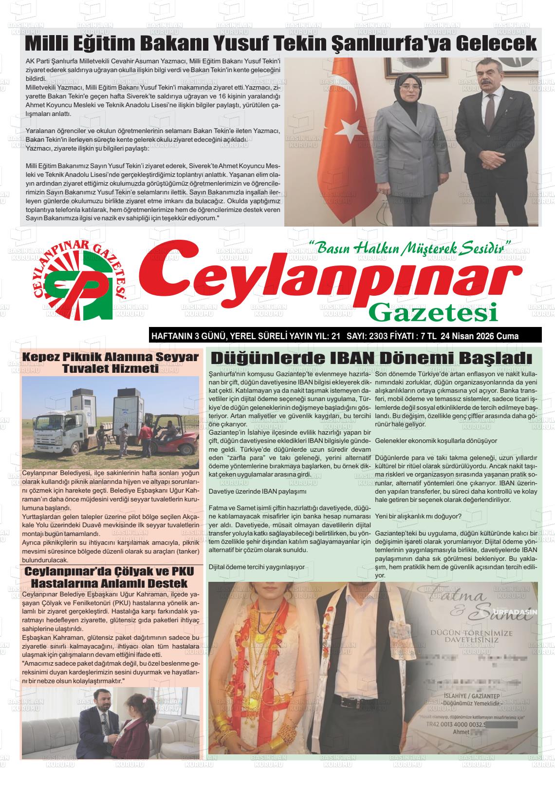 Sanliurfa Ceylanpinar 24.04.2026