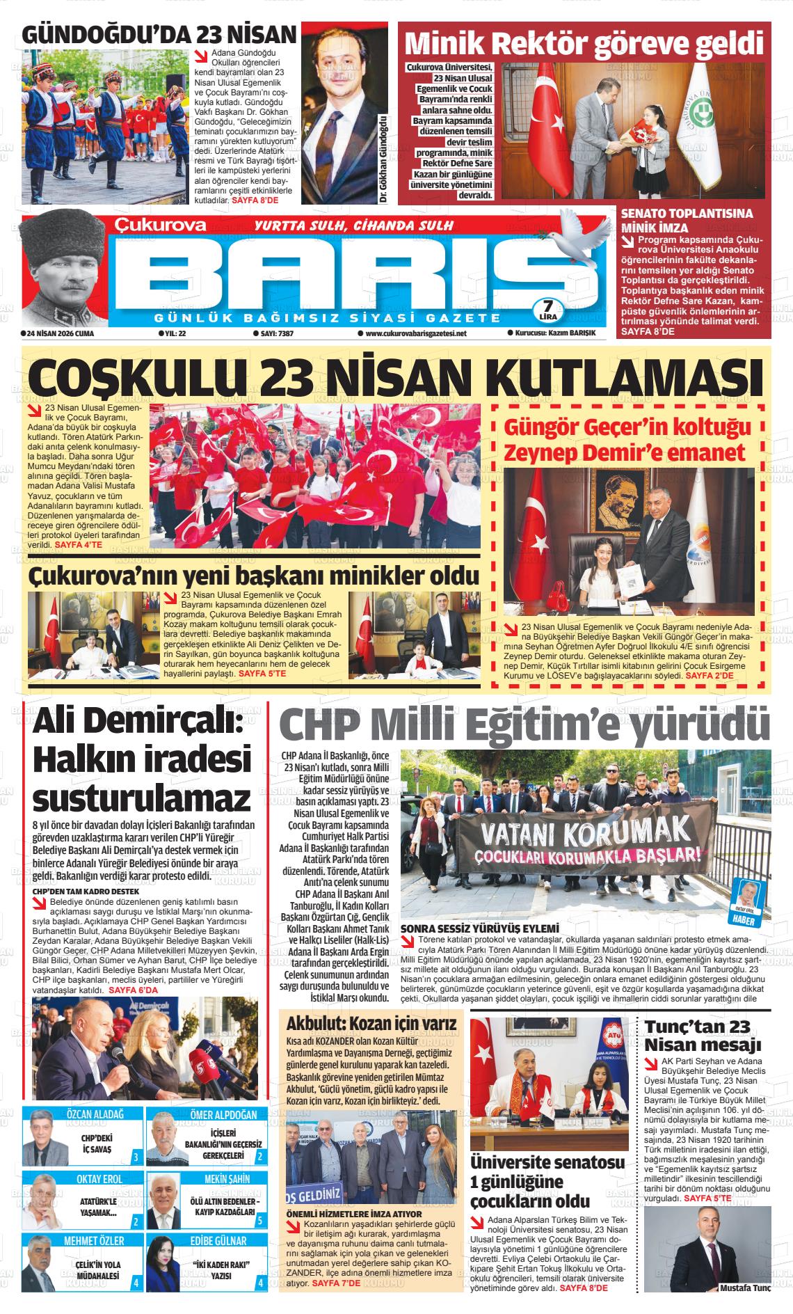 Adana Cukurovabaris 24.04.2026
