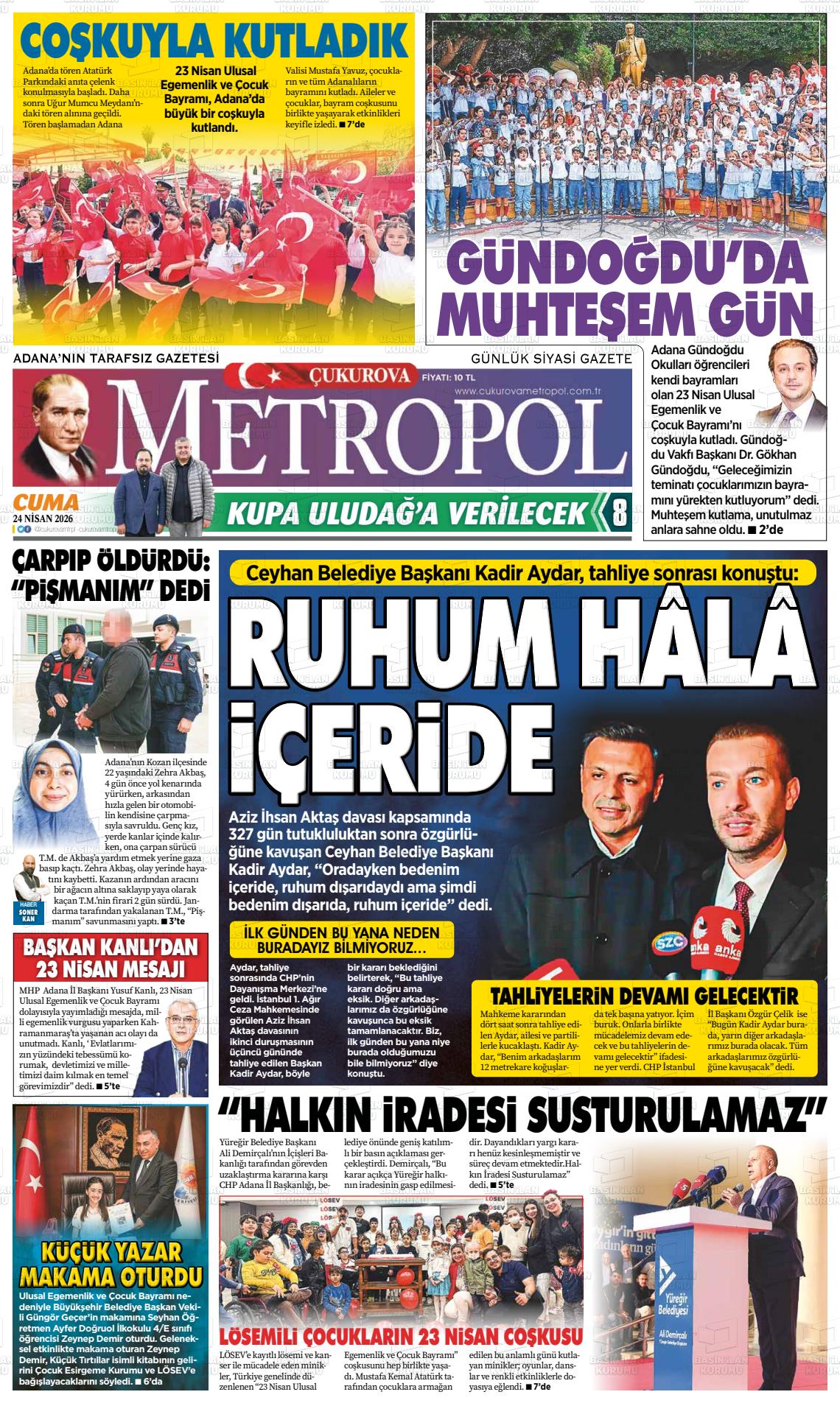 Adana Cukurovametropol 24.04.2026
