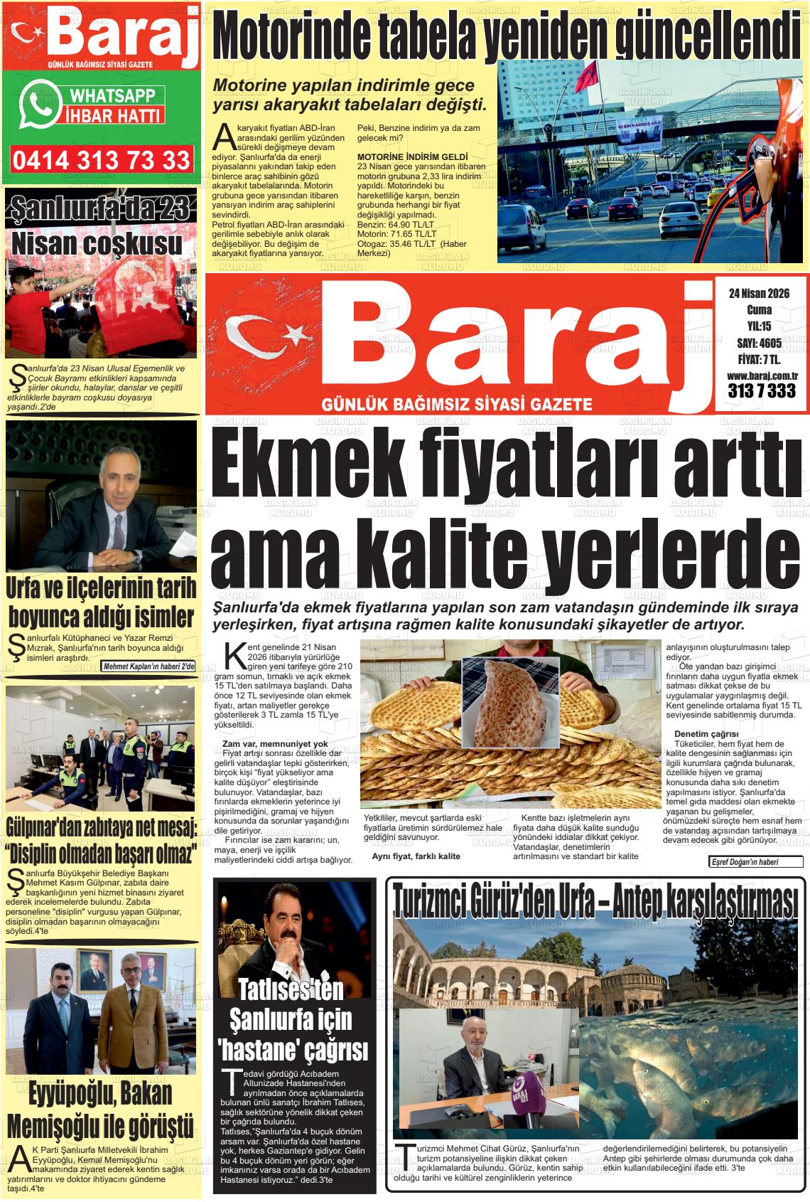 Sanliurfa Dundenbugunesafak 24.04.2026