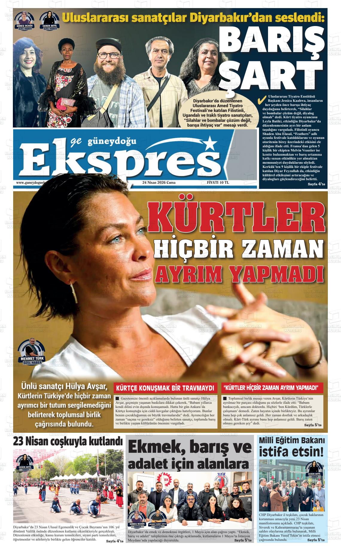 Diyarbakir Geguneydoguekspres 24.04.2026