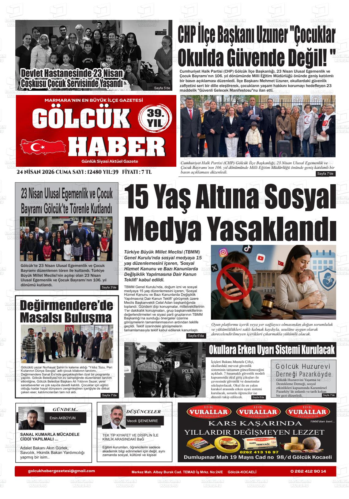 Kocaeli Golcukhaber 24.04.2026
