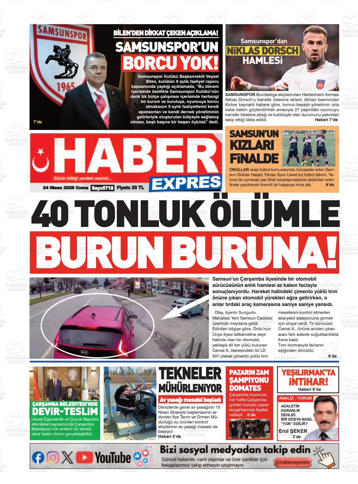 Samsun Haberexpres 24.04.2026