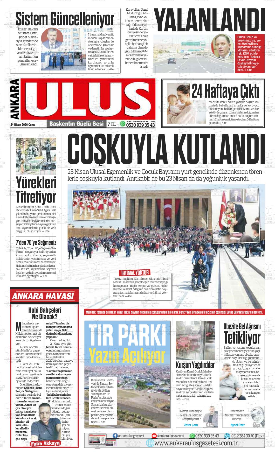 Ankara Habervaktim 24.04.2026