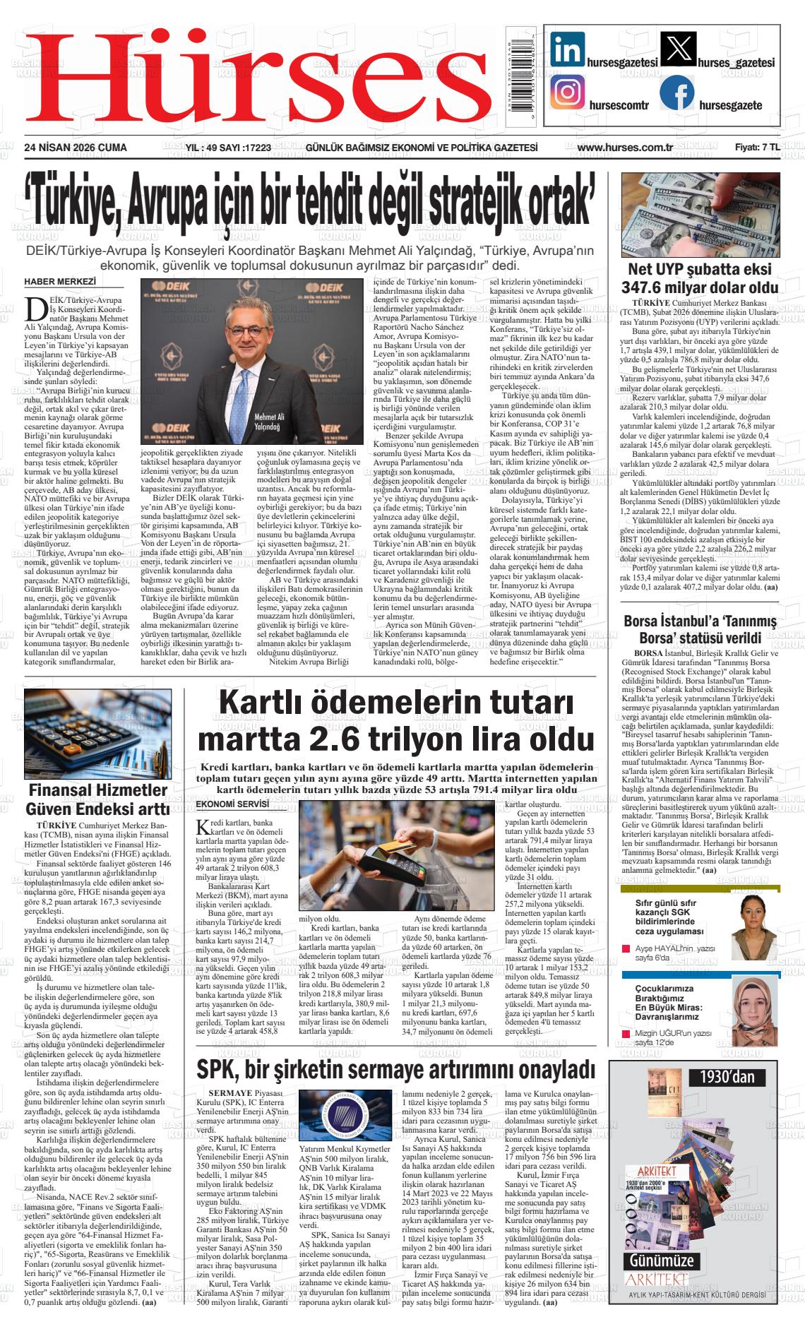 Hürses Gazetesi 24.04.2026