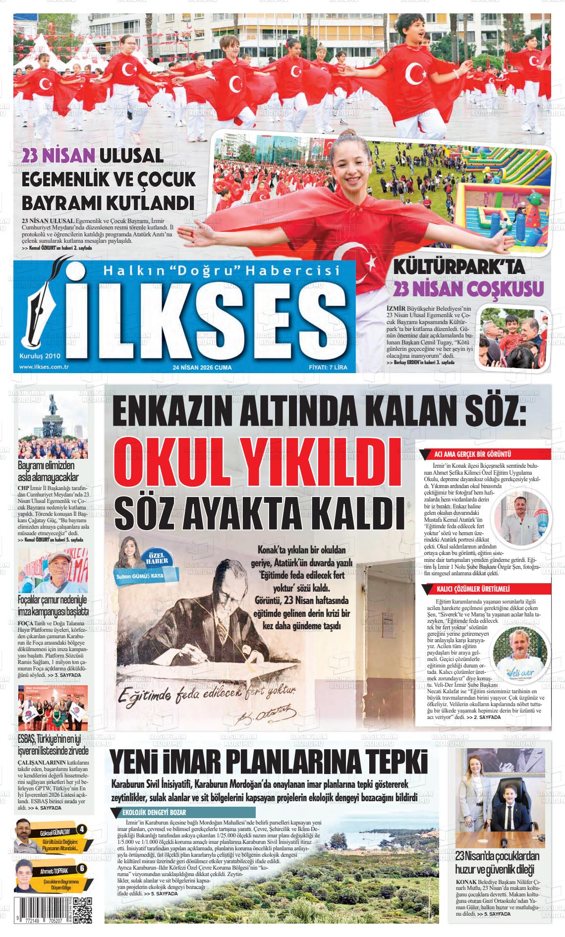 Izmir Ilkses 24.04.2026