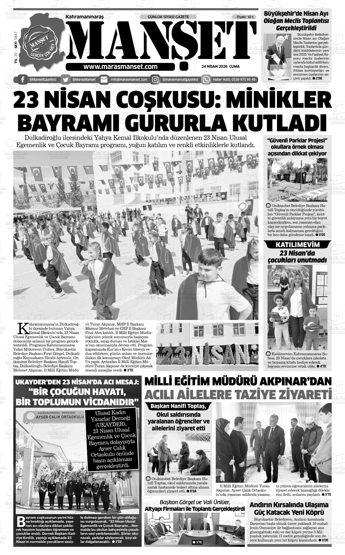 Kahramanmaras Manset 24.04.2026
