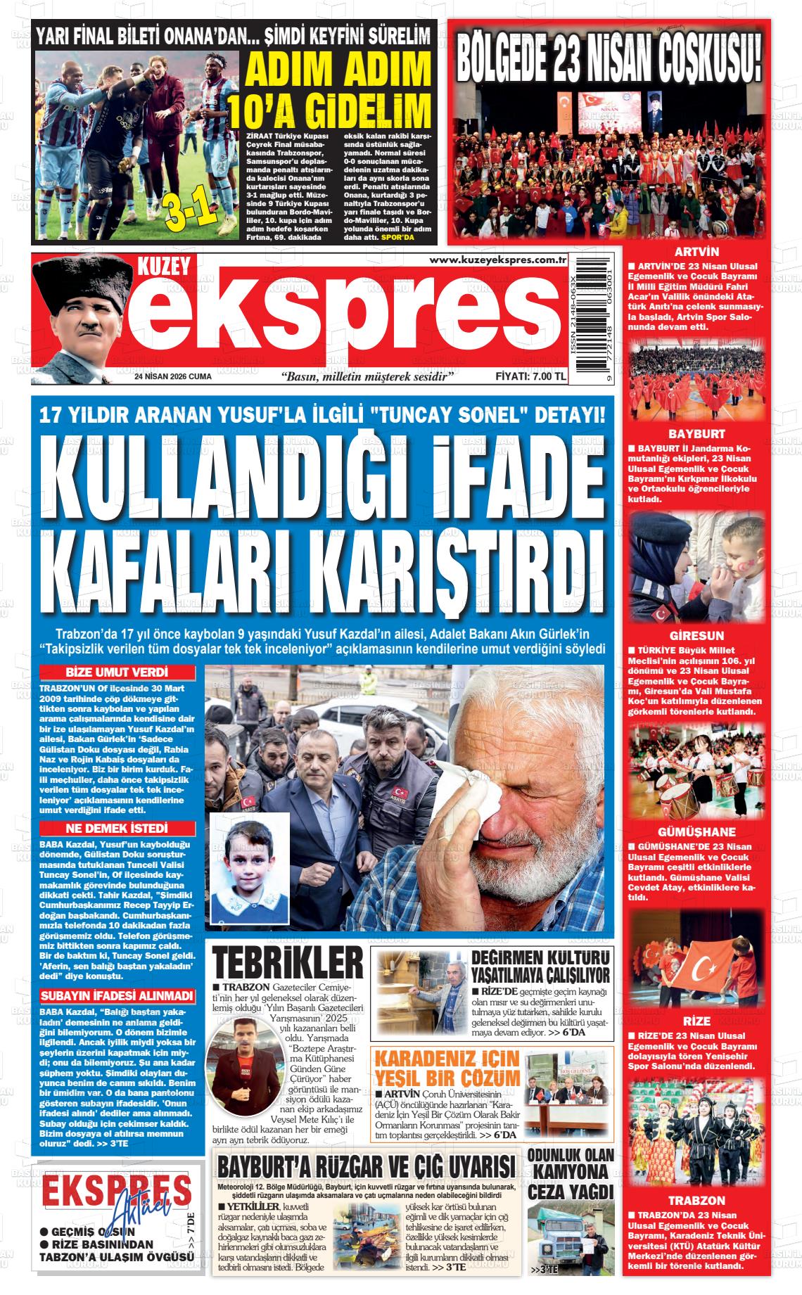 Trabzon Kuzeyekspres 24.04.2026