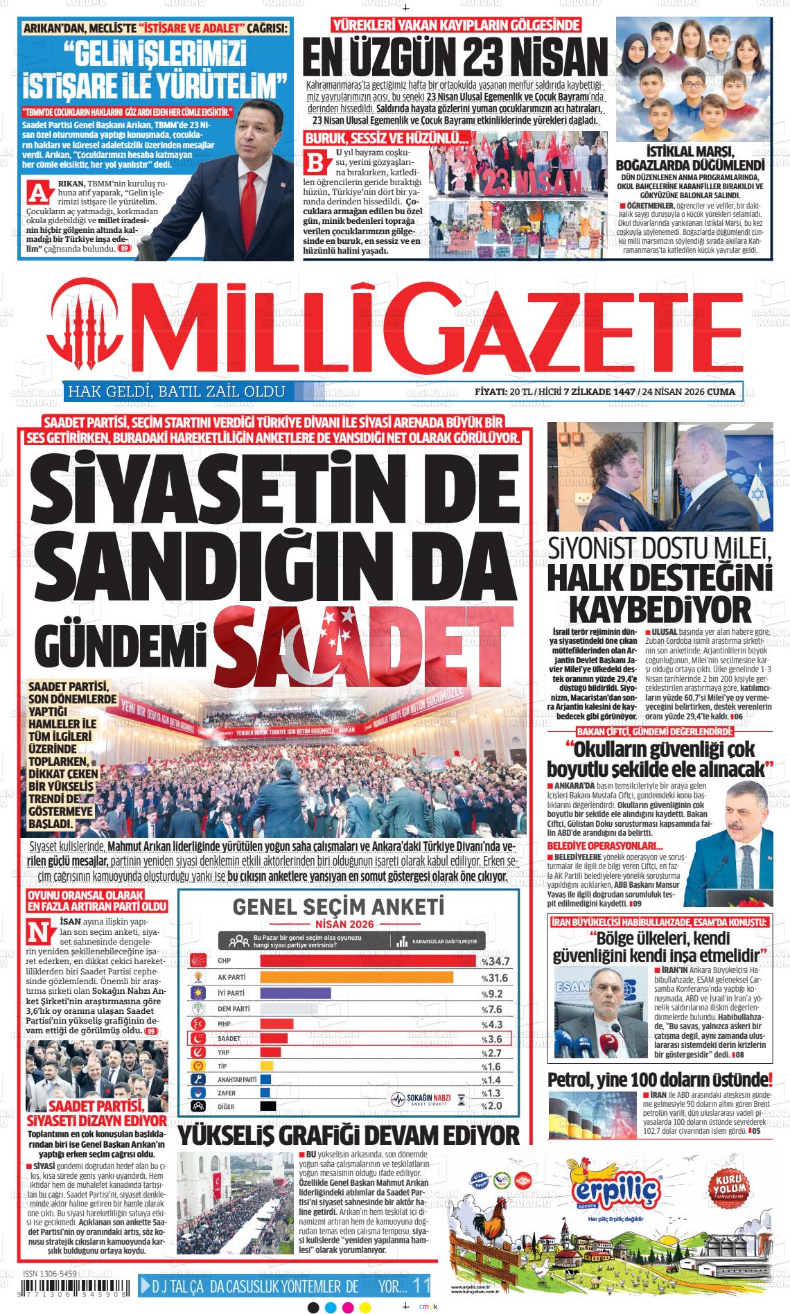 Milli Gazete Gazetesi 24.04.2026