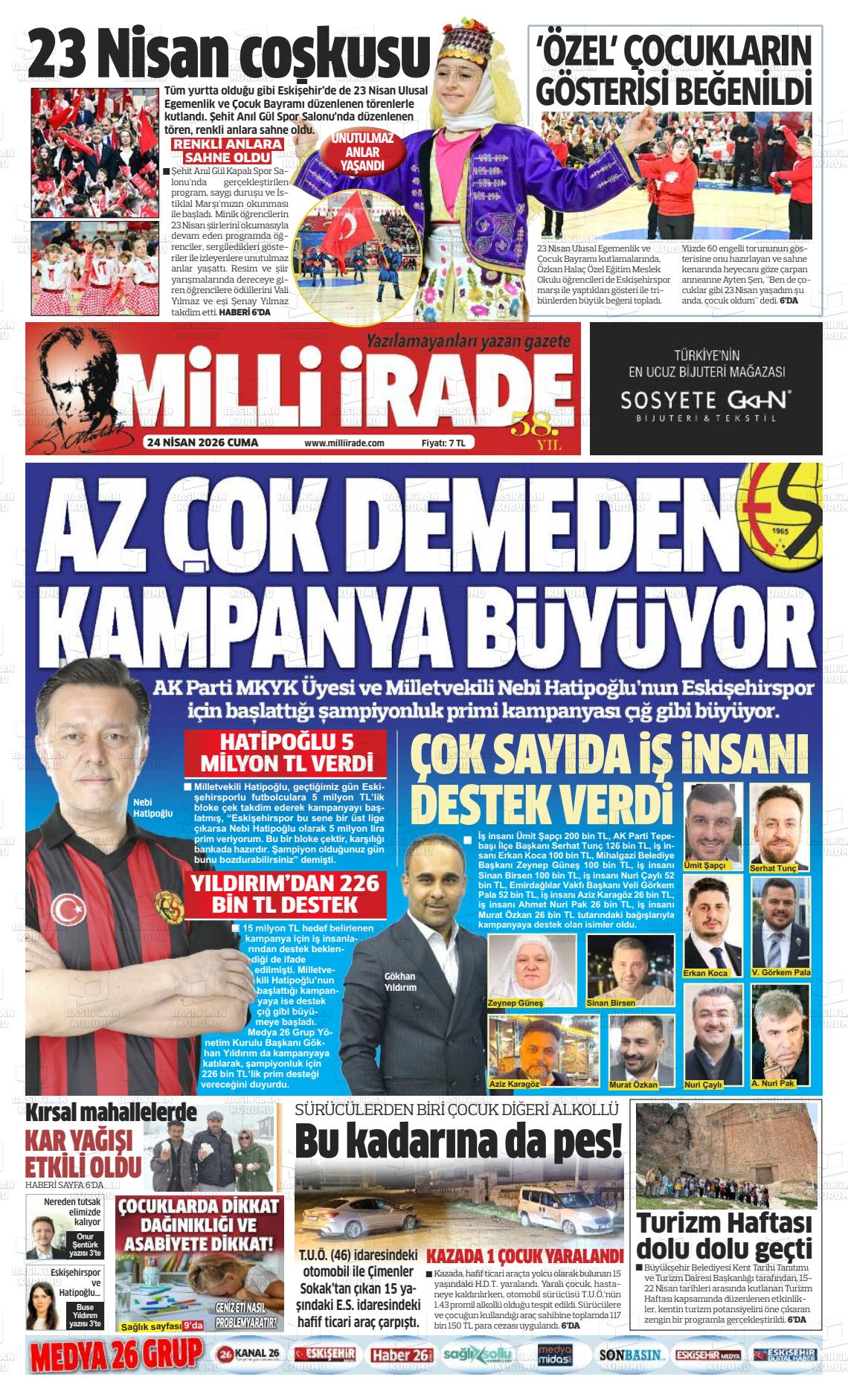 Konya Milliirade 24.04.2026