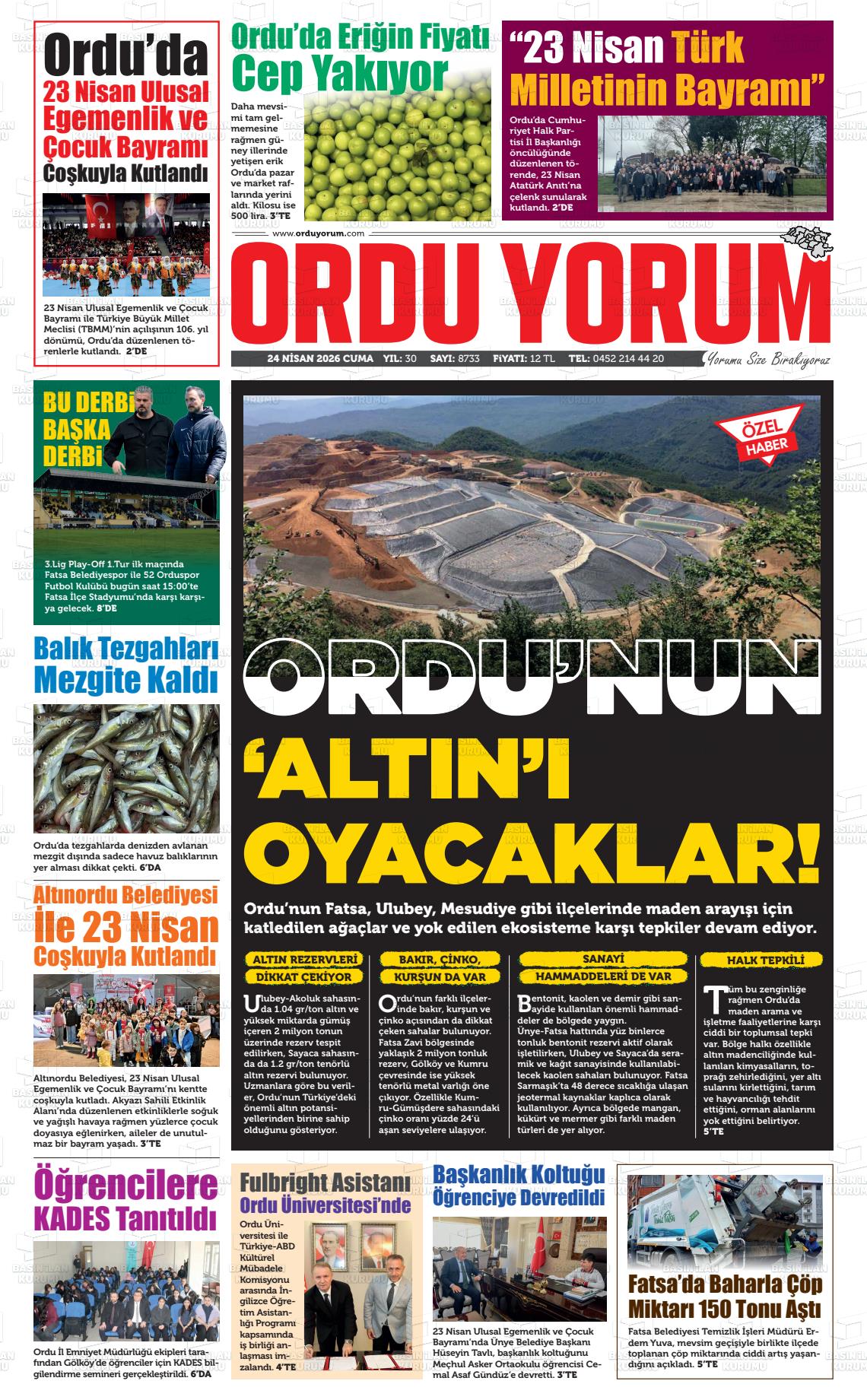 Ordu Yorum 24.04.2026