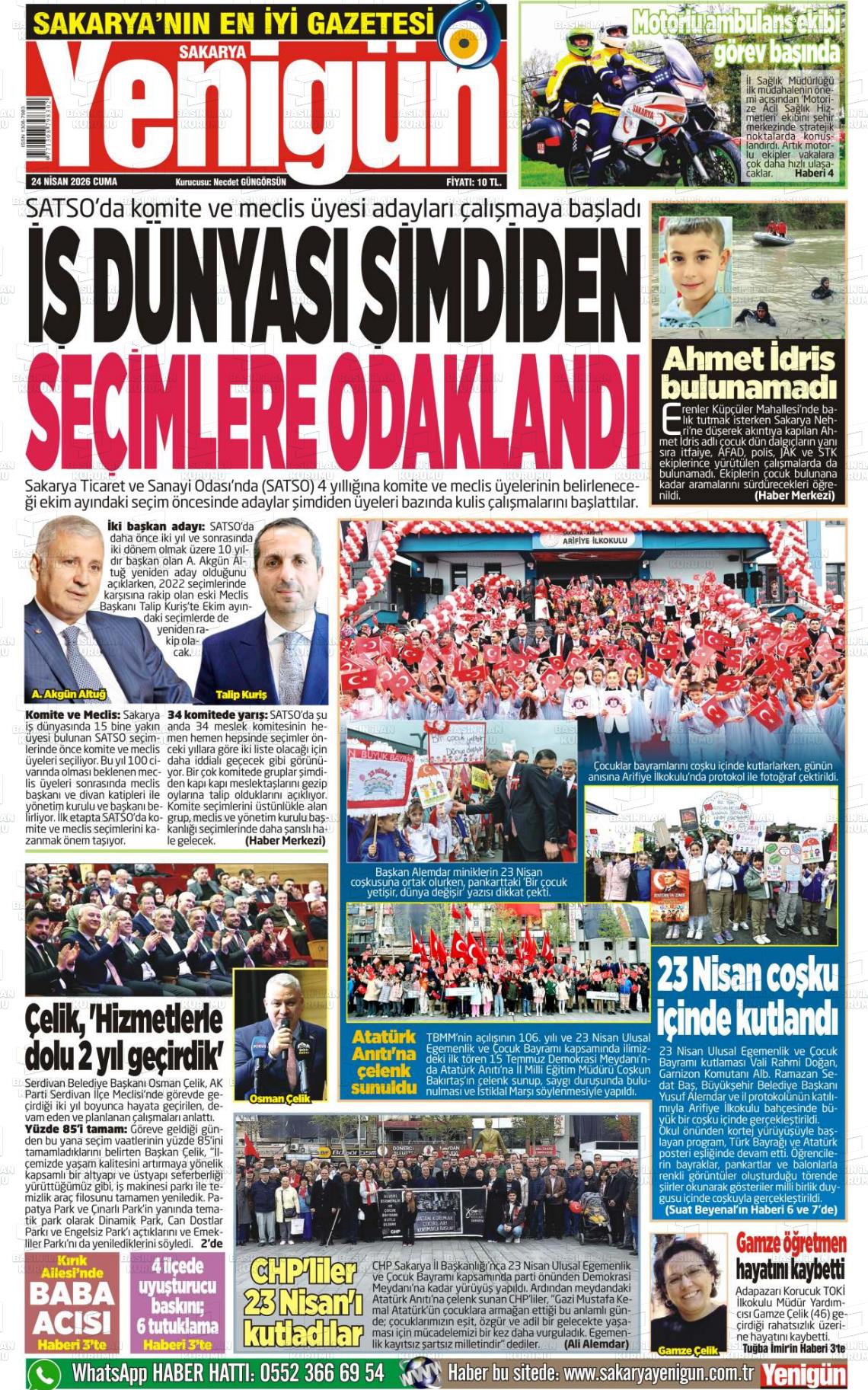 Sakarya Yenigun 24.04.2026
