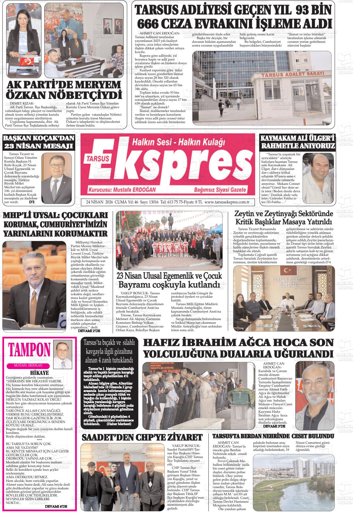 Mersin Tarsusekspres 24.04.2026