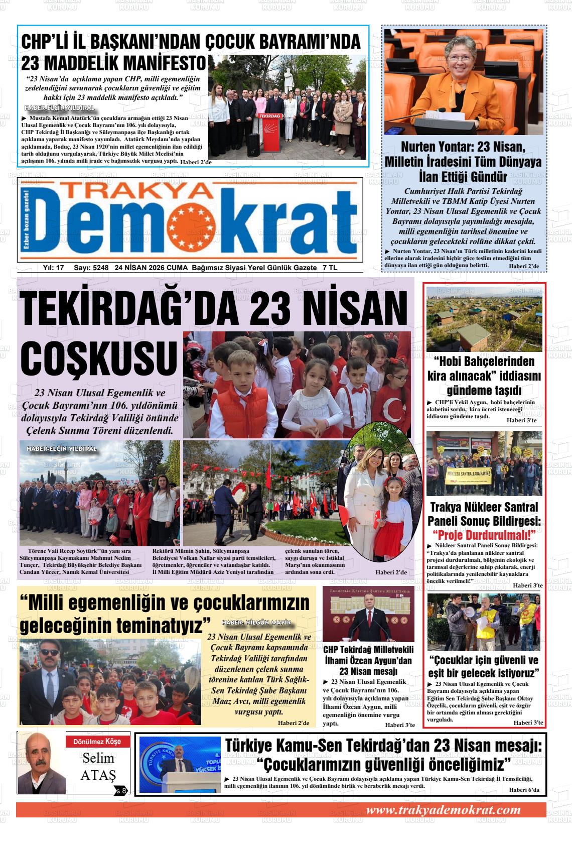 Tekirdag Trakyademokrat 24.04.2026
