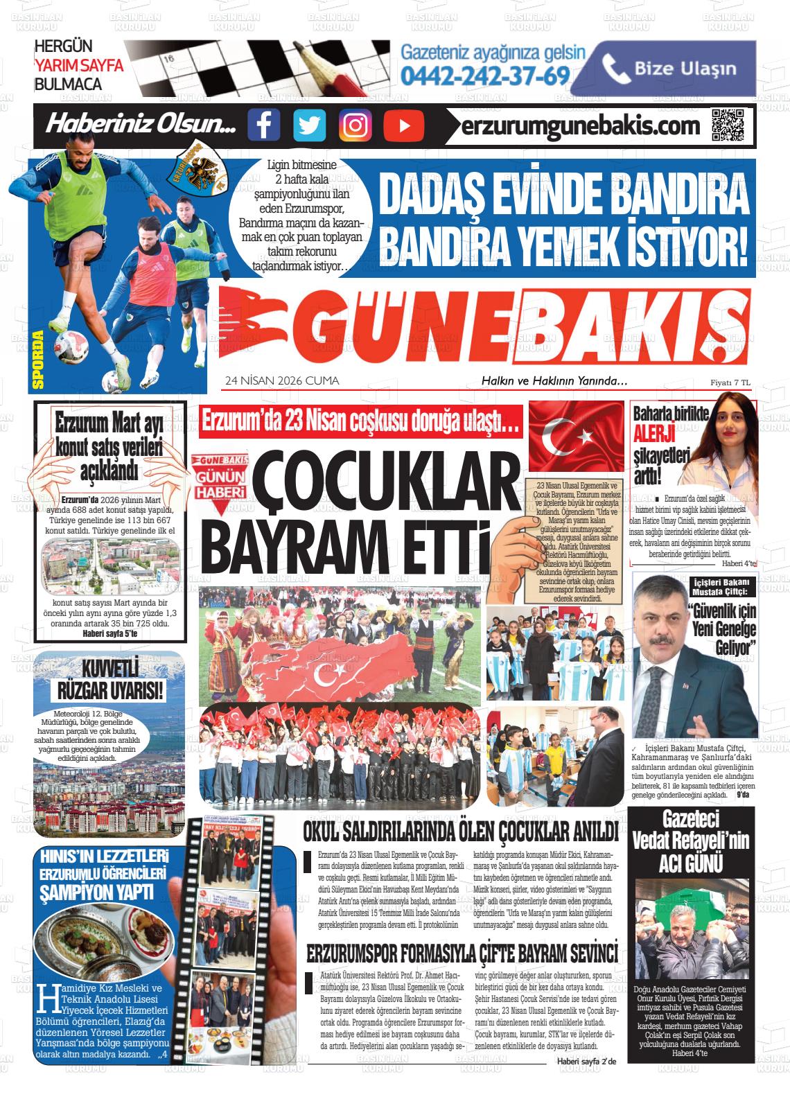 Erzurum Yenikusak 24.04.2026