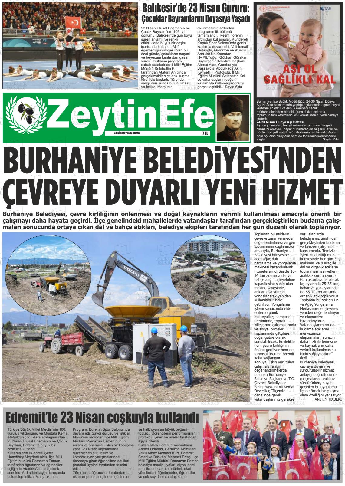 Balikesir Zeytinefe 24.04.2026