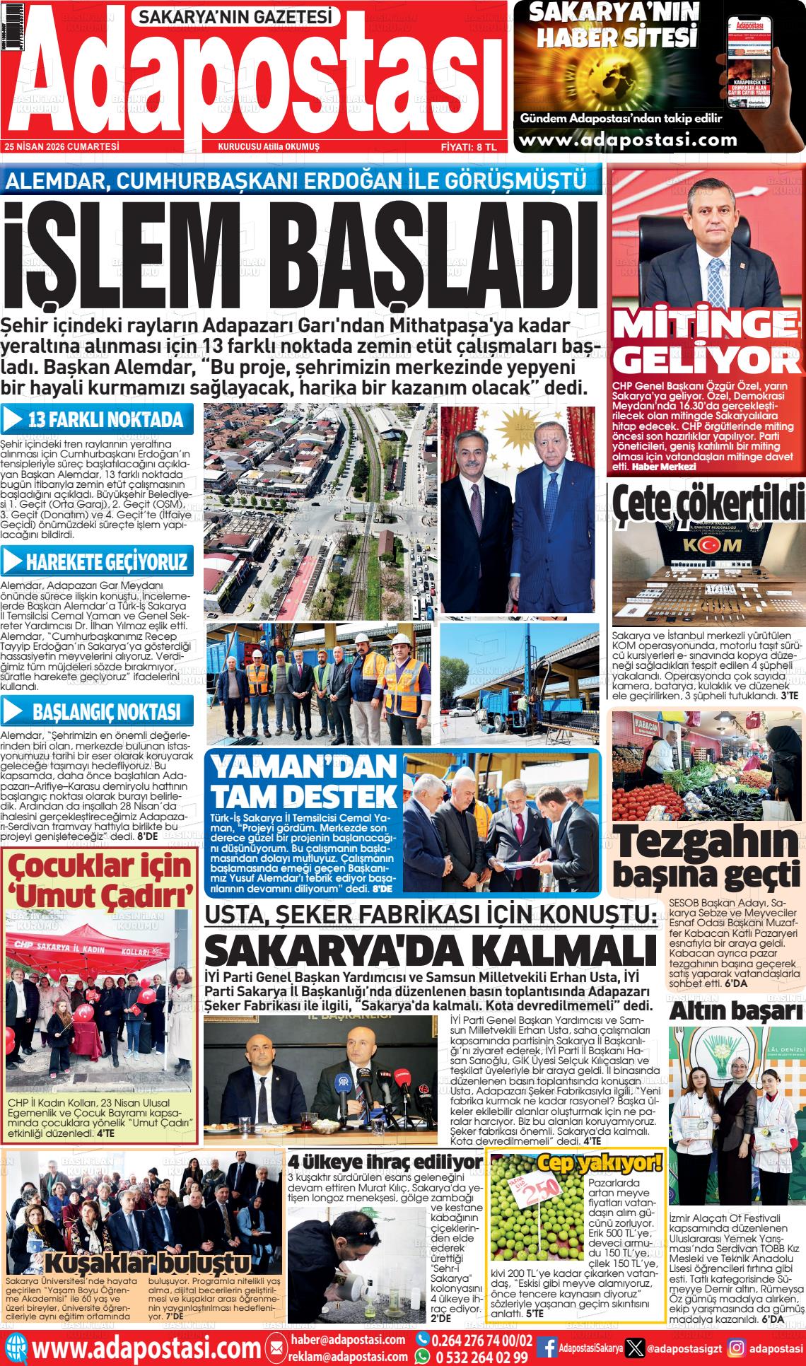 Sakarya Adapostasi 25.04.2026