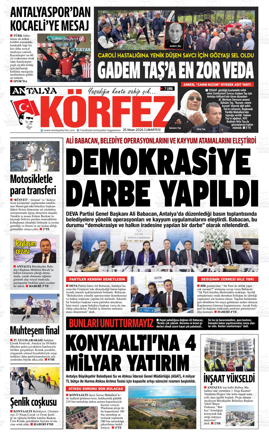 Antalya Korfez 25.04.2026