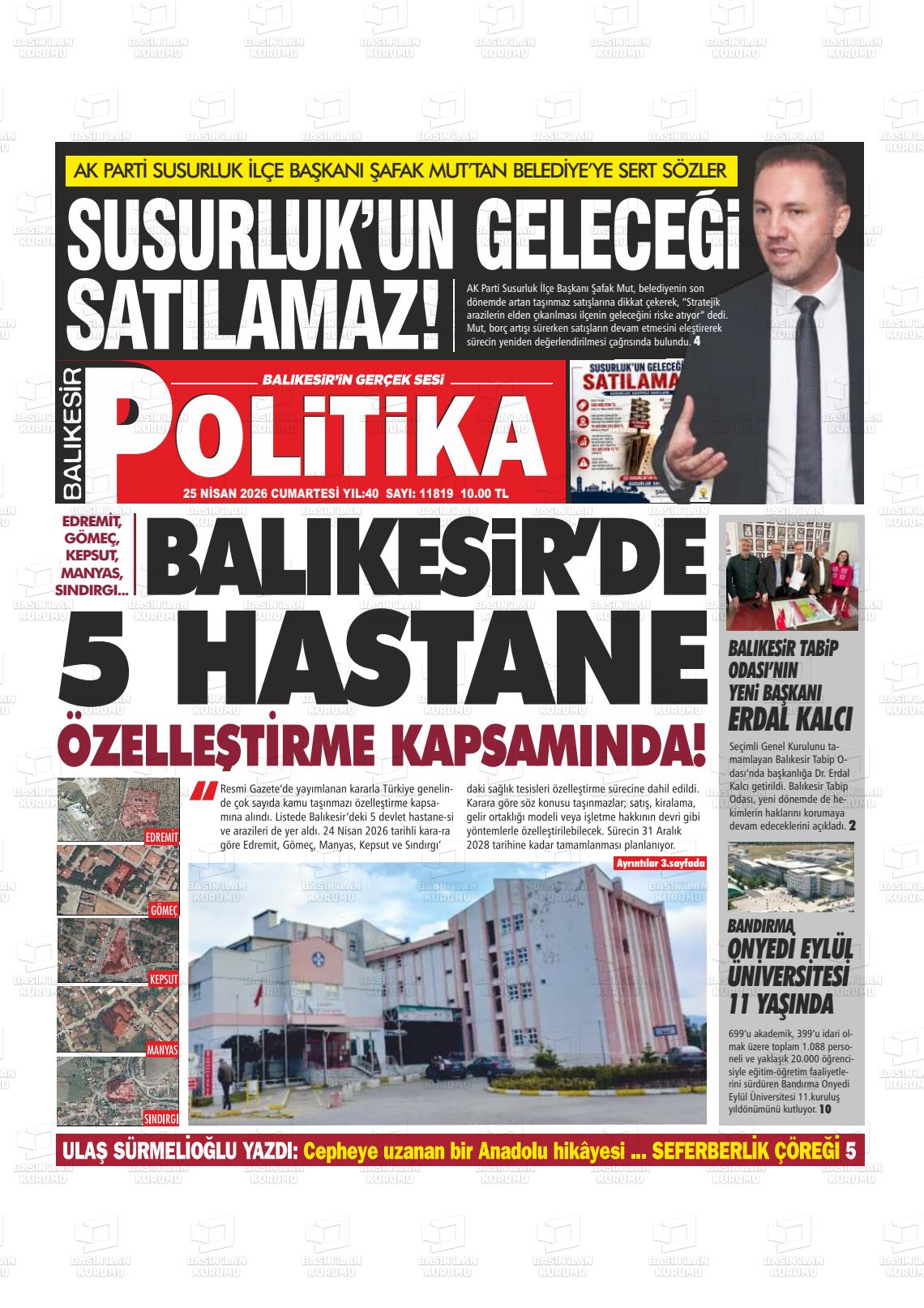 Balikesir Politika 25.04.2026