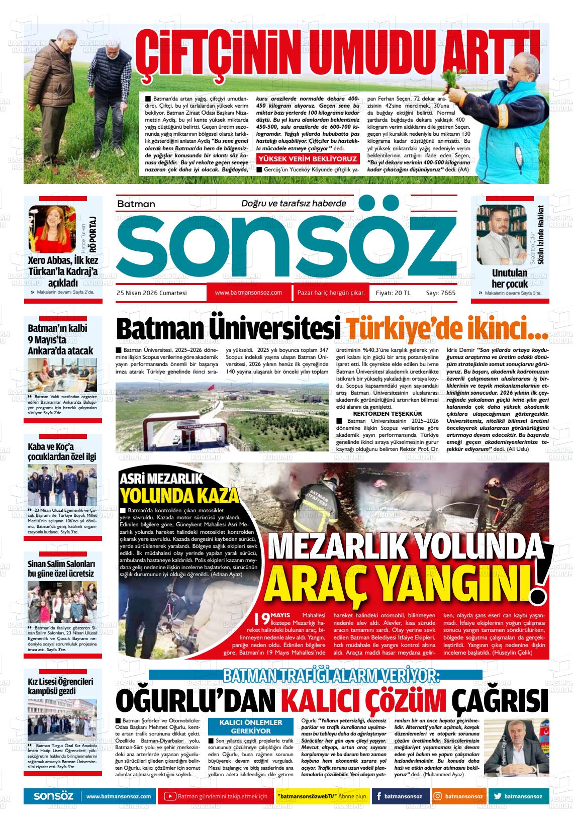 Batman Sonsoz 25.04.2026