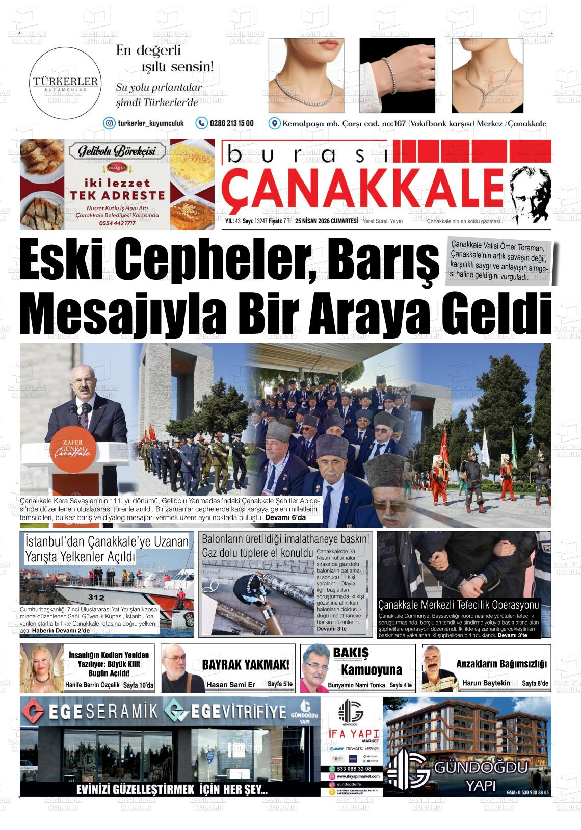 Canakkale Burasi 25.04.2026