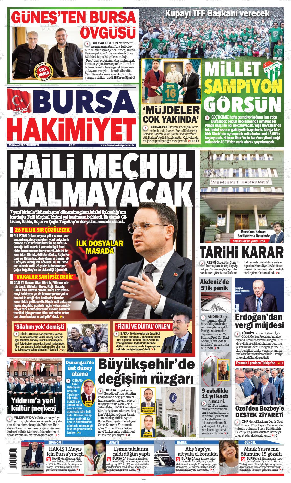 Bursa Hakimiyet 25.04.2026
