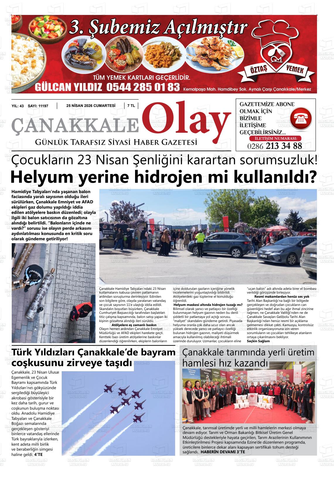 Canakkale Olay 25.04.2026