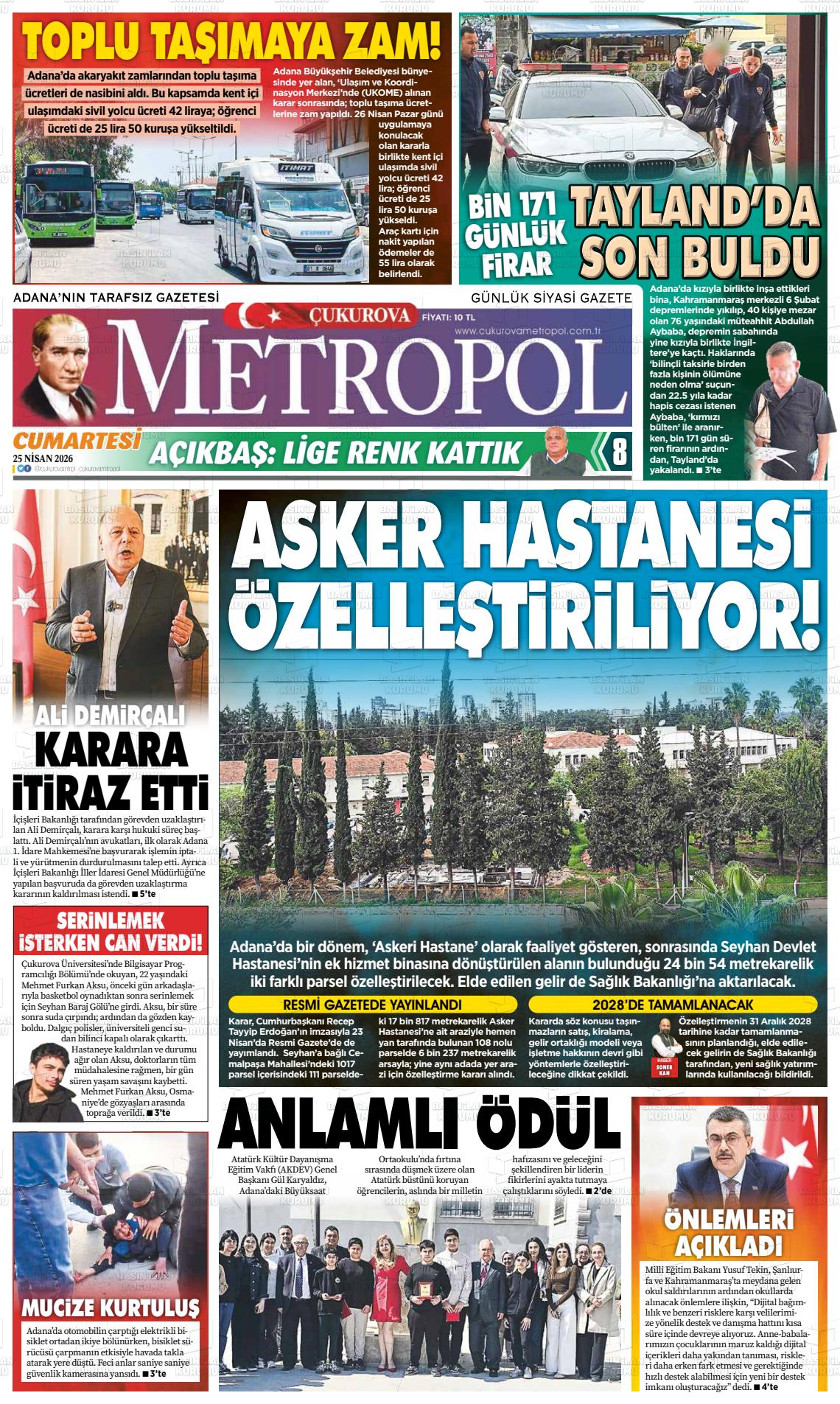 Adana Cukurovametropol 25.04.2026