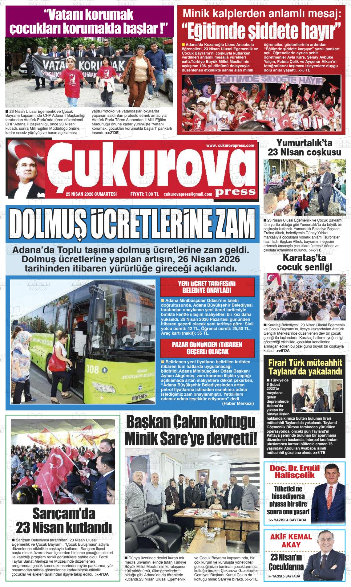 Adana Cukurovapress 25.04.2026