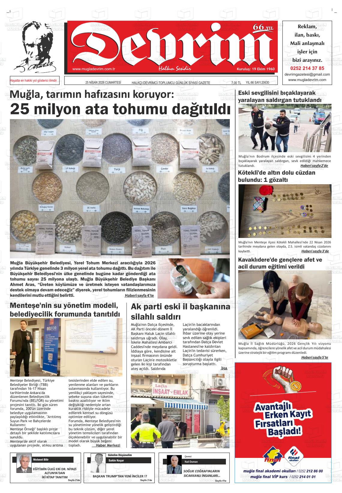 Tekirdag Devrim 25.04.2026