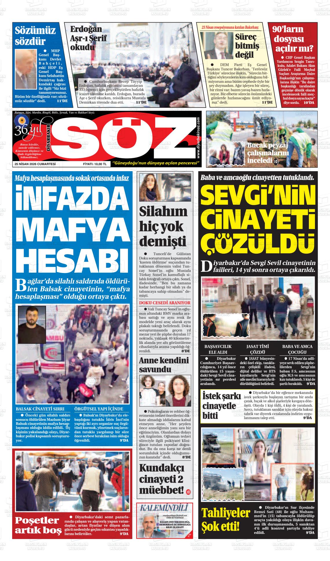 Diyarbakir Soz 25.04.2026