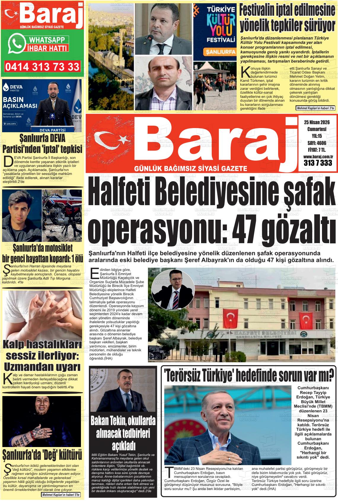 Sanliurfa Dundenbugunesafak 25.04.2026
