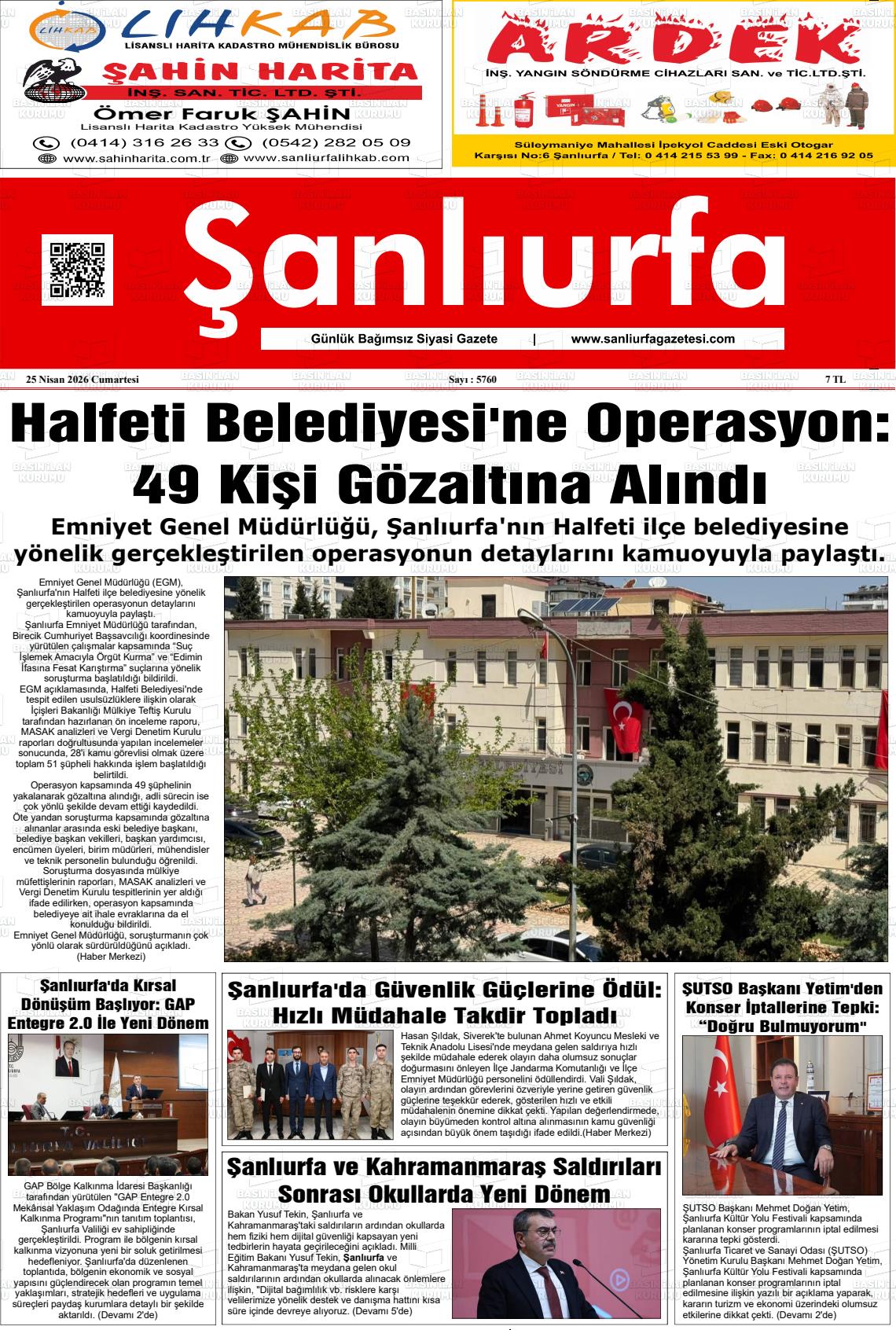 Sanliurfa Dunyadaveturkiyede 25.04.2026