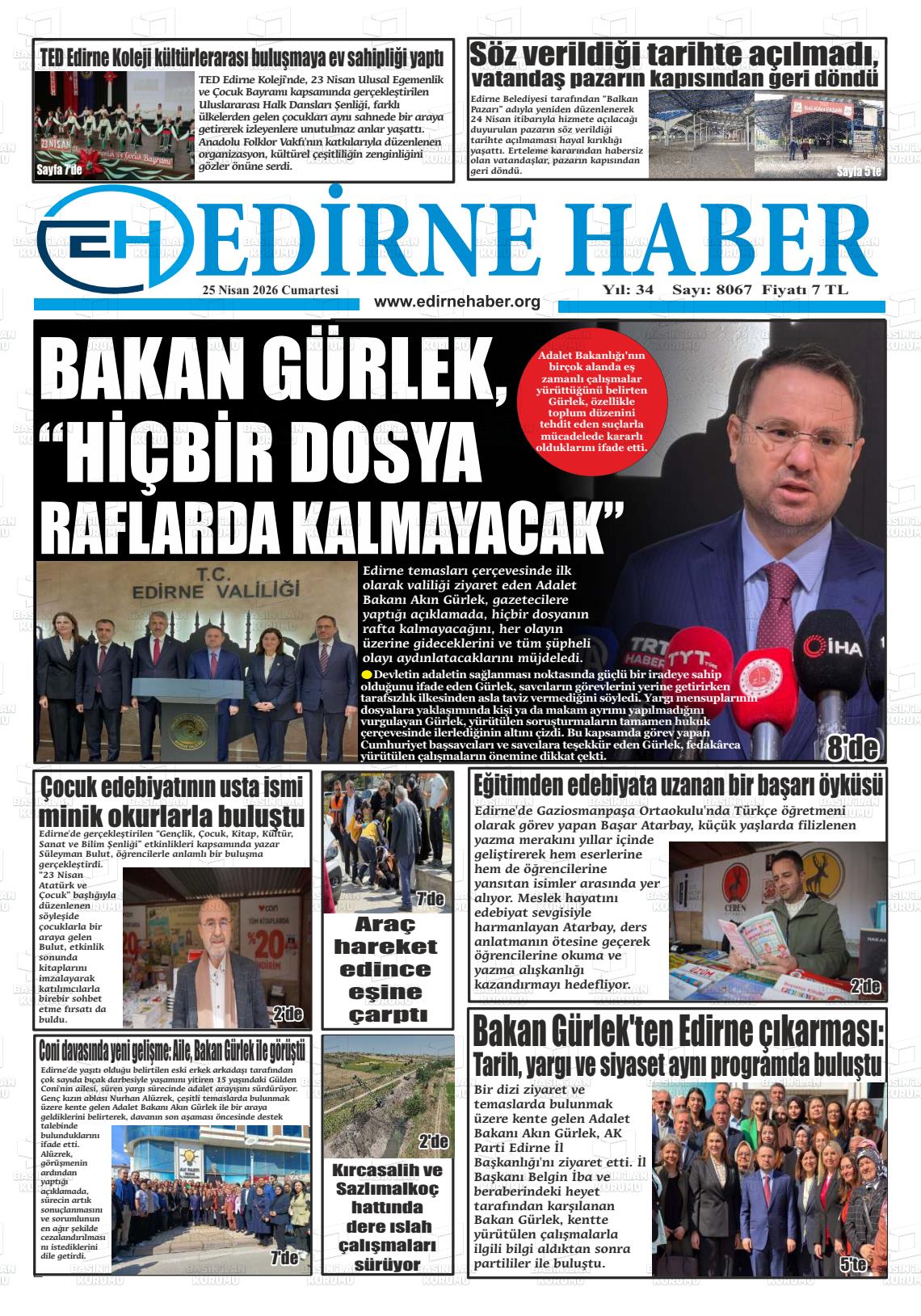 Edirne Haber 25.04.2026