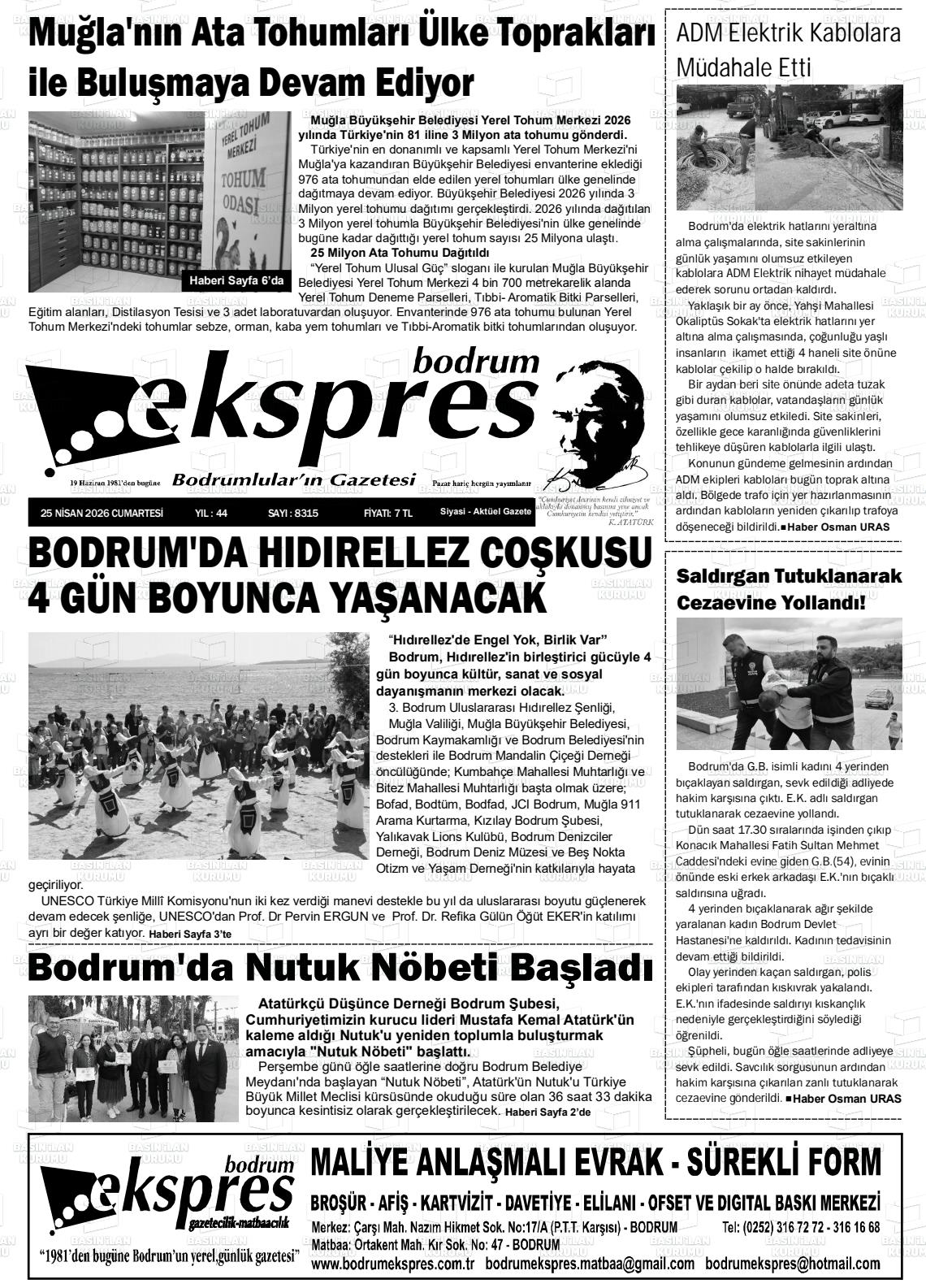 Mugla Ekspresbodrum 25.04.2026